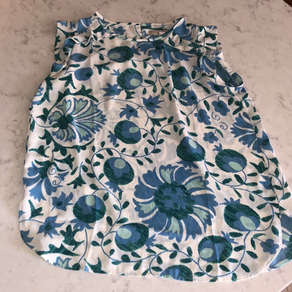 Loft flutter sleeve blouse size S